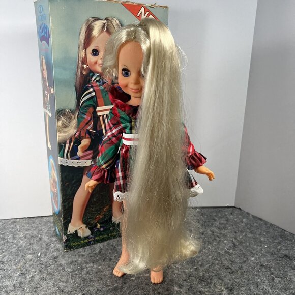 VTG 1969 Ideal Chrissy Look Around Velvet Doll w/ Box Hair Grows No Shoes - Picture 15 of 16